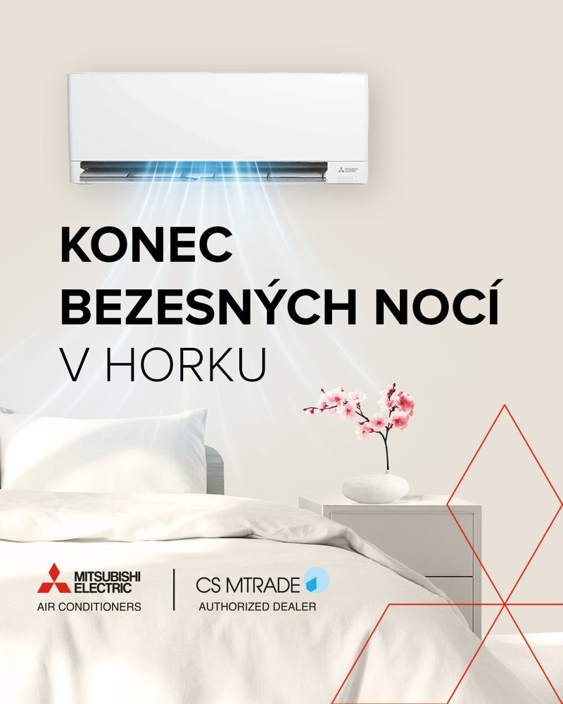 Reklama CSM trade a Mitsubishi Electric: Konec bezesných nocí v&nbsp;horku, klimatizace nad postelí